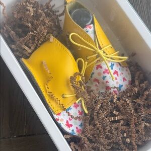 Sunny Yellow Floral Baby Walker Shoes